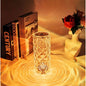 Diamond Rose Crystal Lamp