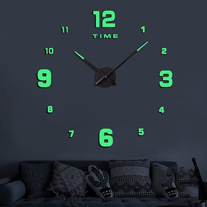 Wooden Numbers Wall Clock